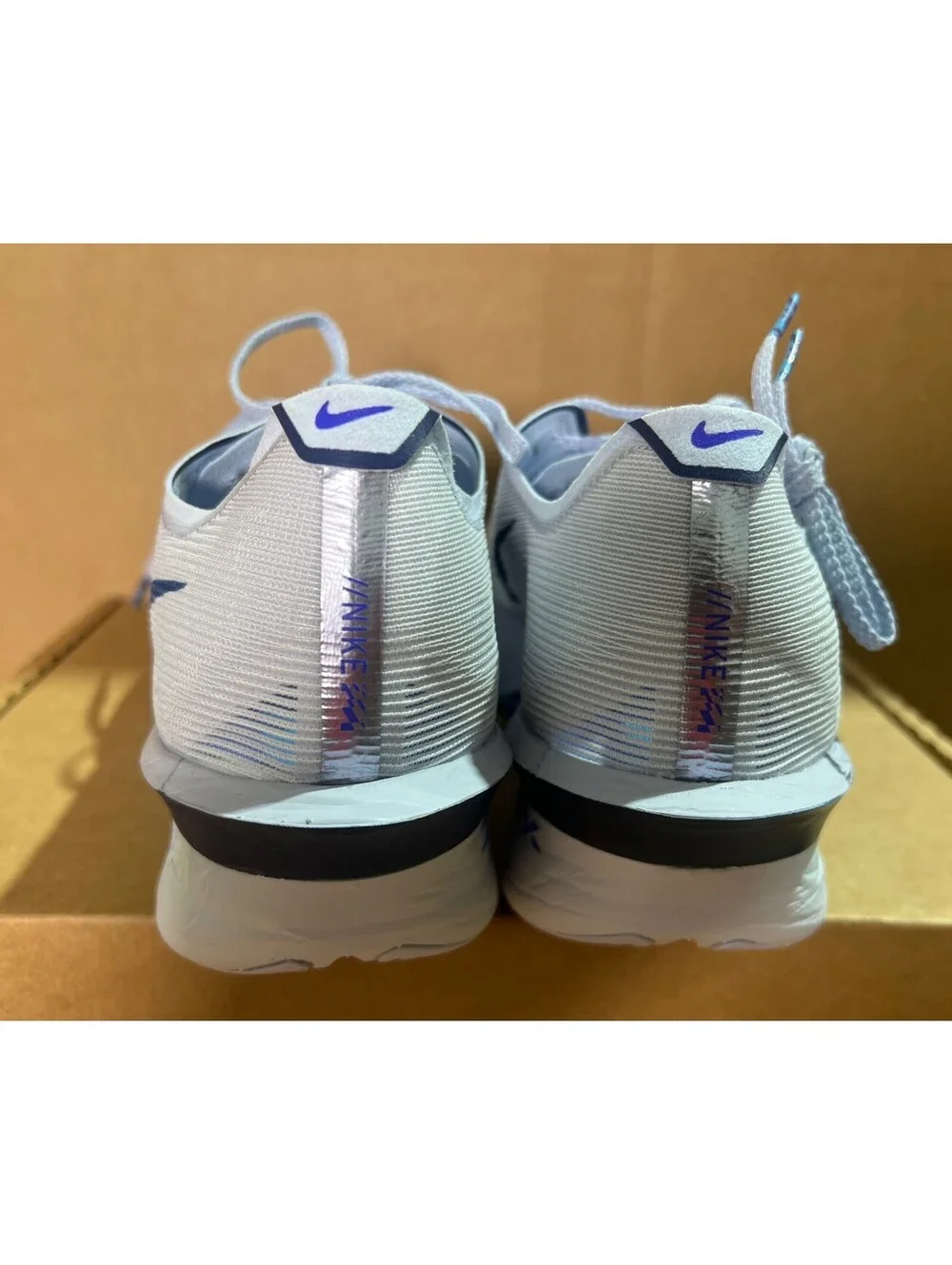 Men's 8 -Nike ZoomX VaporFly Next% 4 Ghost Blue Void-Persian Violet HF6414-001